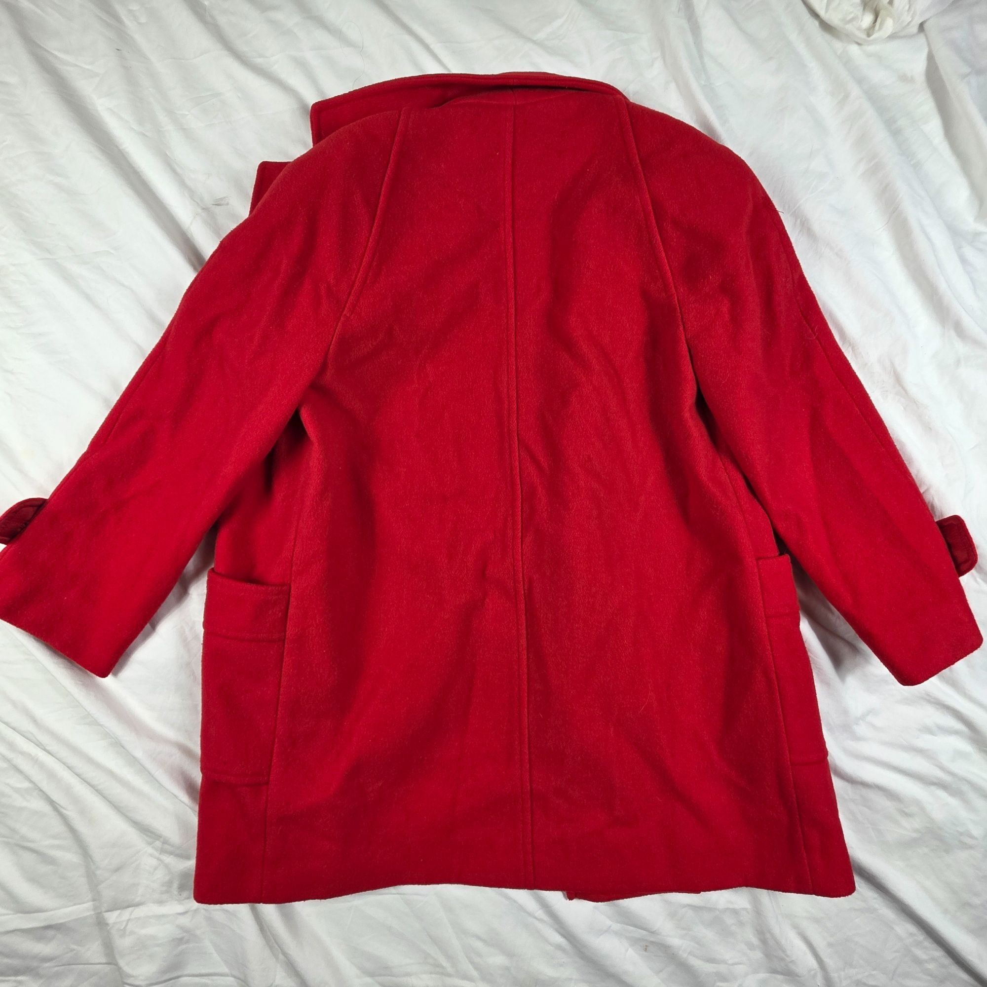 Original Penguin Penguin Womens Size 10 Red Wool Double Breasted Pea Coat War Size L / US 10 / IT 46 - 7 Thumbnail