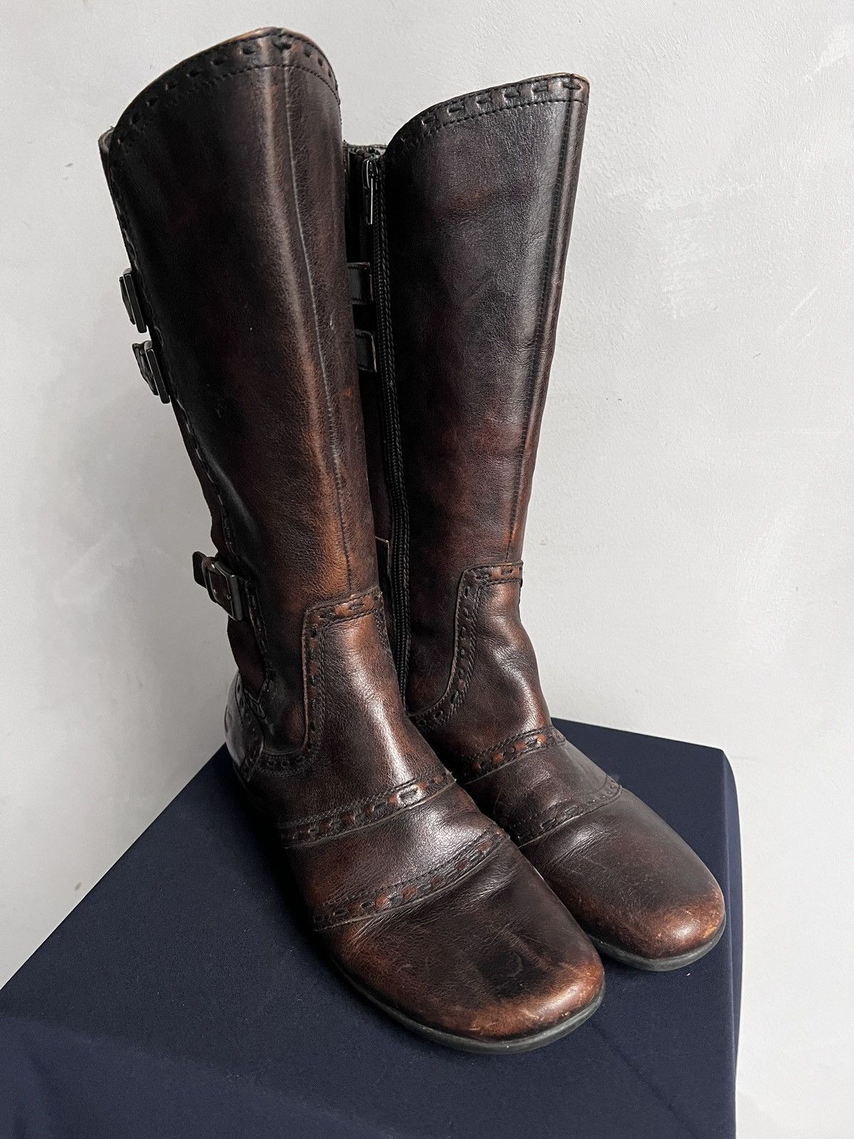 If Six Was Nine Rare moto style boxing margiela style boots y2k style Size US 7.5 / EU 40-41 - 9 Thumbnail