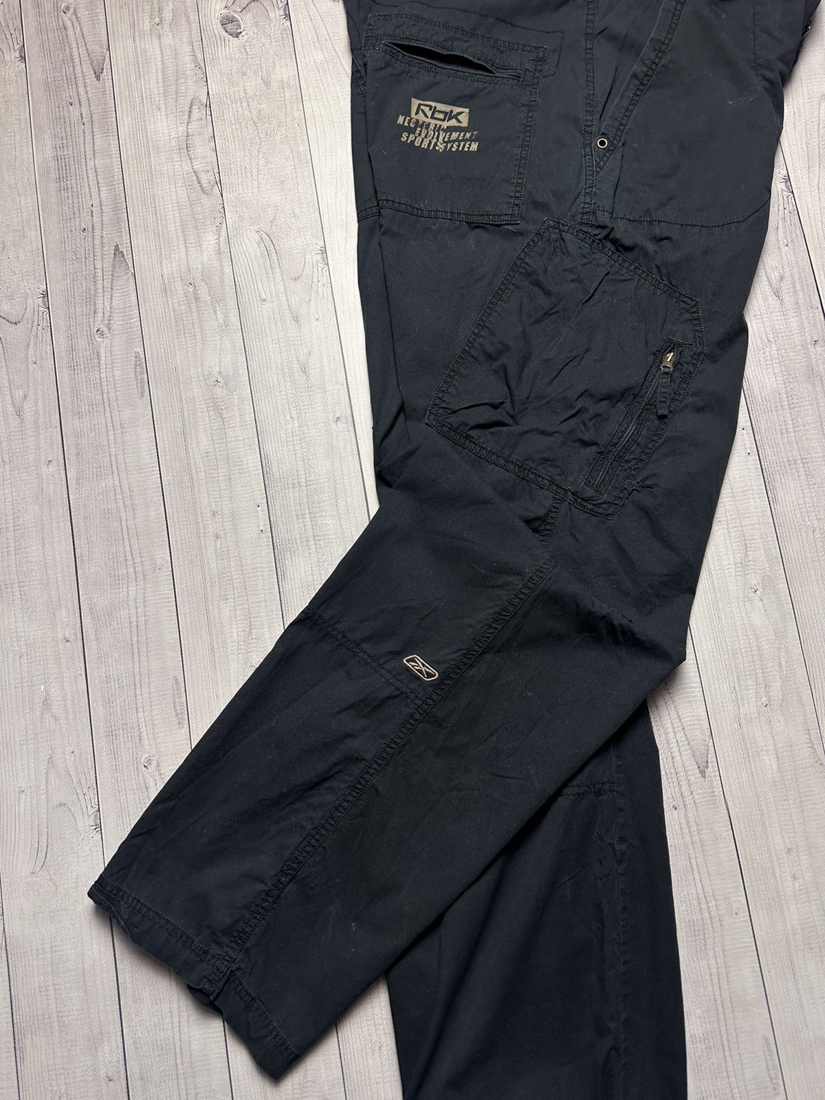 Reebok × Vintage Vintage Reebok cargo drill pants pocket size L rare Size US 34 / EU 50 - 3 Thumbnail