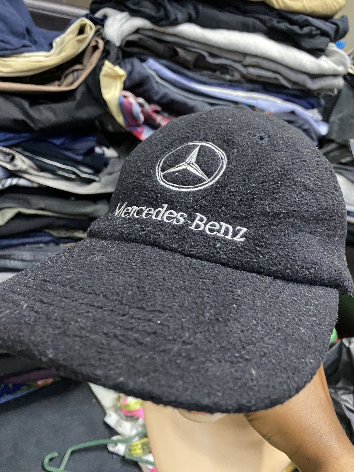 Mercedes-Benz Vintage Mercedes Benz Fleece Hat Size ONE SIZE - 2 Thumbnail