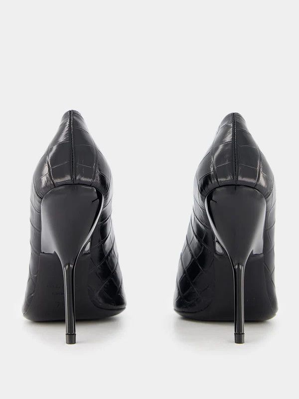 Salvatore Ferragamo o1s1rm0924 Eva Leather Pumps in Black Size US 8.5 / IT 38.5 - 5 Thumbnail