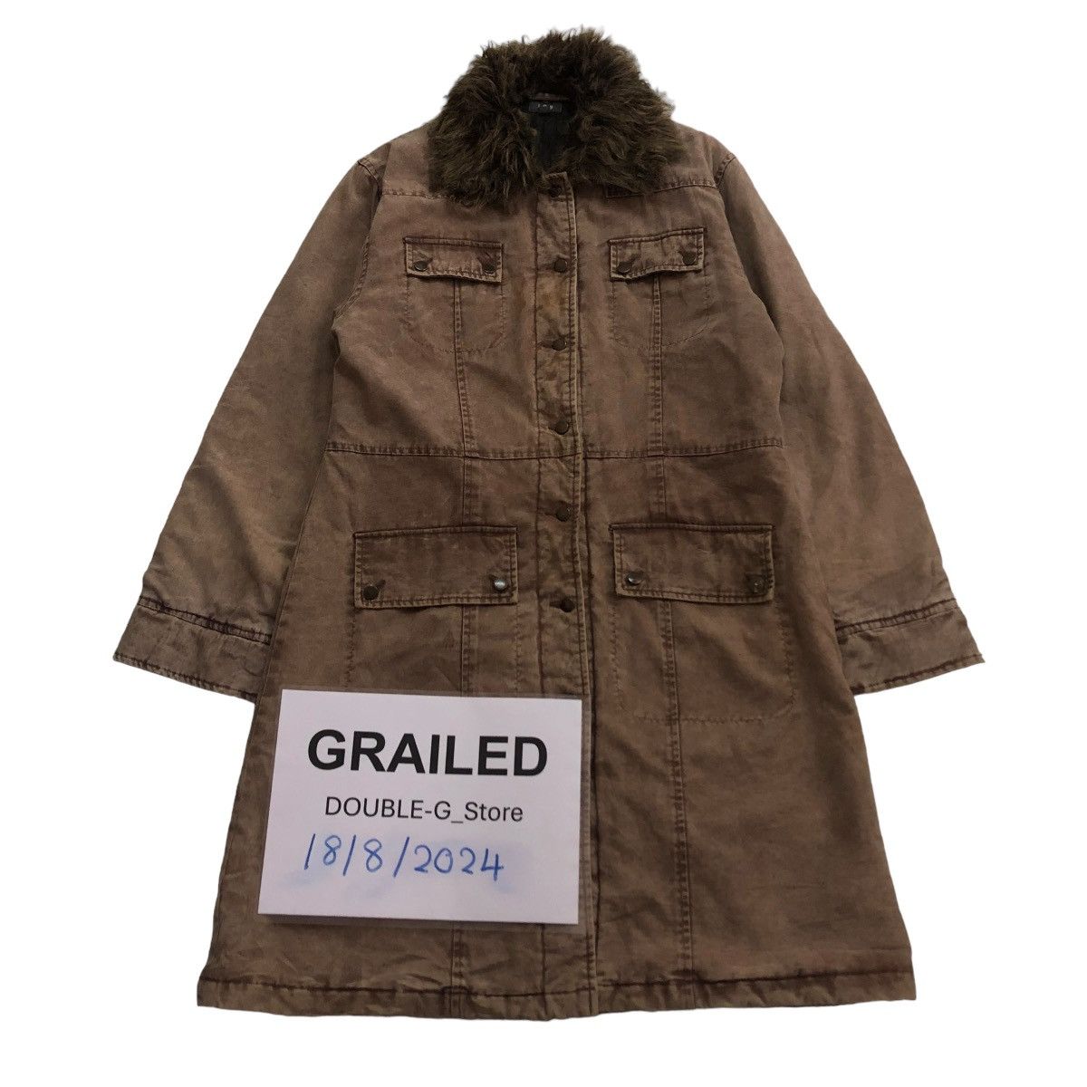 Japanese Brand 📌LONG BIKET JACKET PARKA DESIGN ICY MINK FUR COLLAR Size US L / EU 52-54 / 3 - 1 Thumbnail