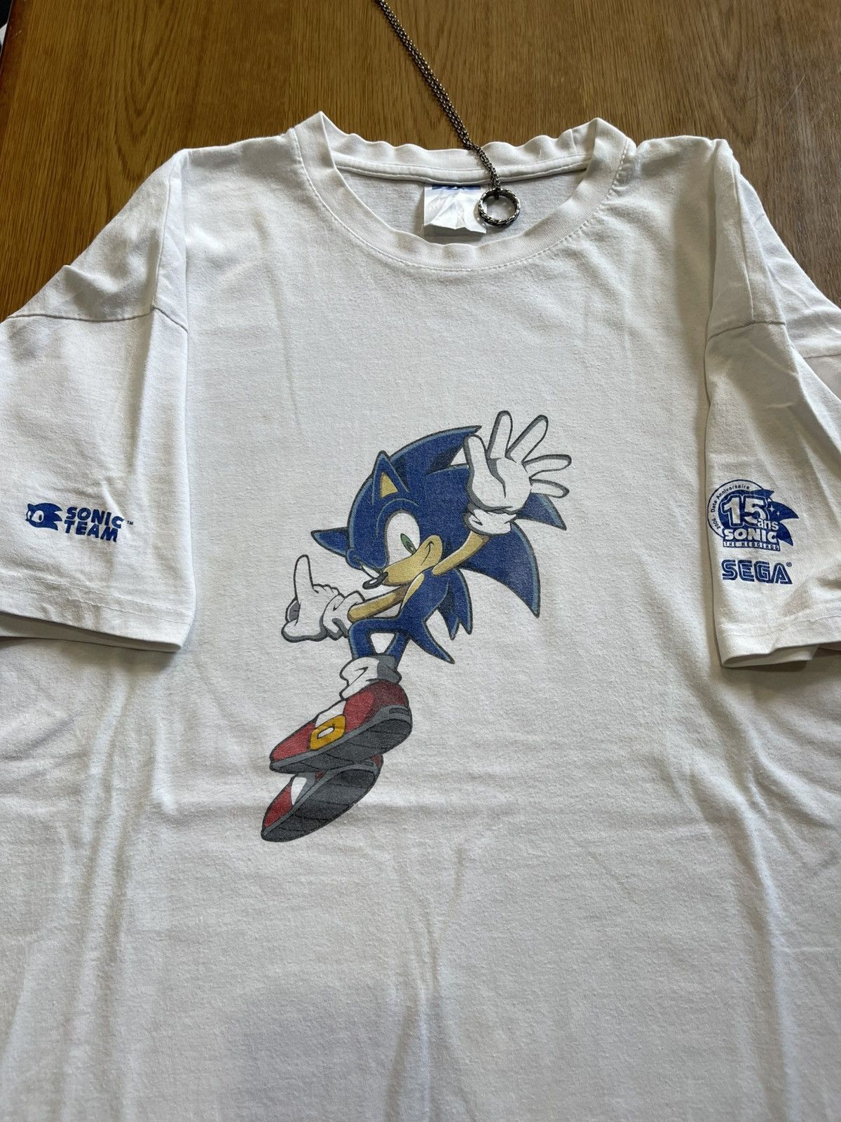 Nintendo Sonic The Hedgedog 15 Anniversary Sega 2006 Promo T shirt Size US L / EU 52-54 / 3 - 4 Thumbnail