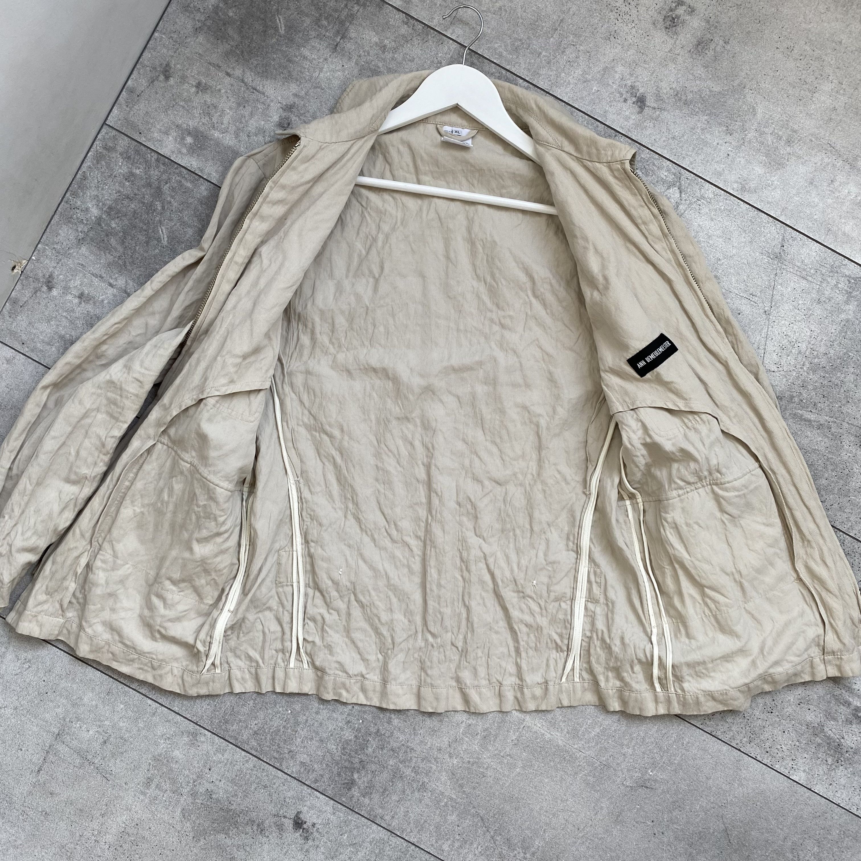 Ann Demeulemeester Ann Demeulemeester Beige Cargo Double Zip Jacket Size US XL / EU 56 / 4 - 12 Thumbnail
