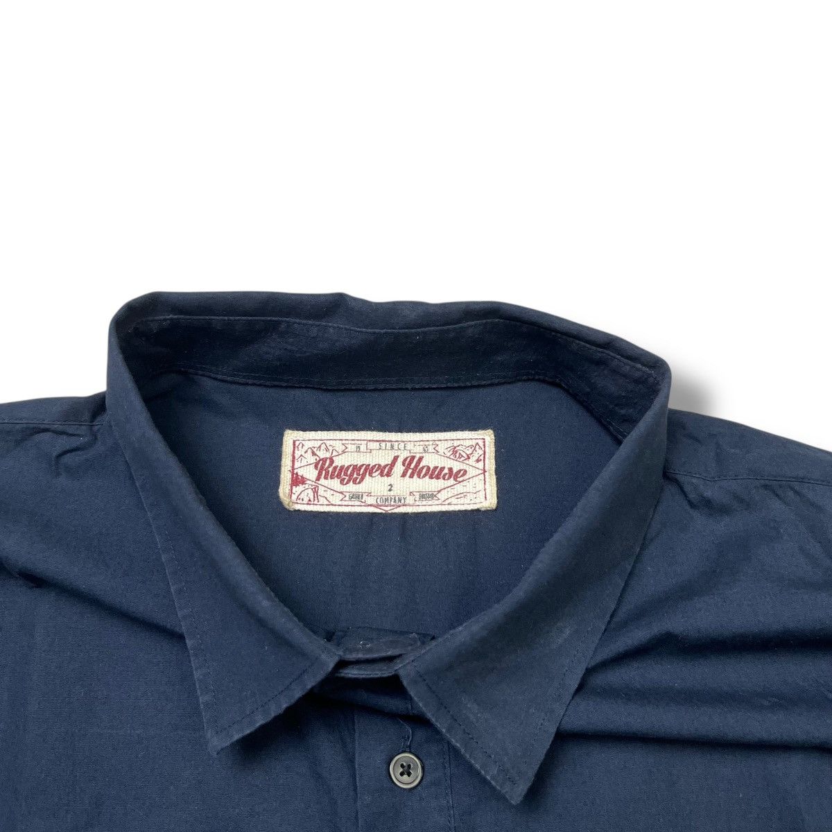 Kapital Rugged House Pullover Shirt | Navy Issey miyake vibes Size US XL / EU 56 / 4 - 6 Thumbnail
