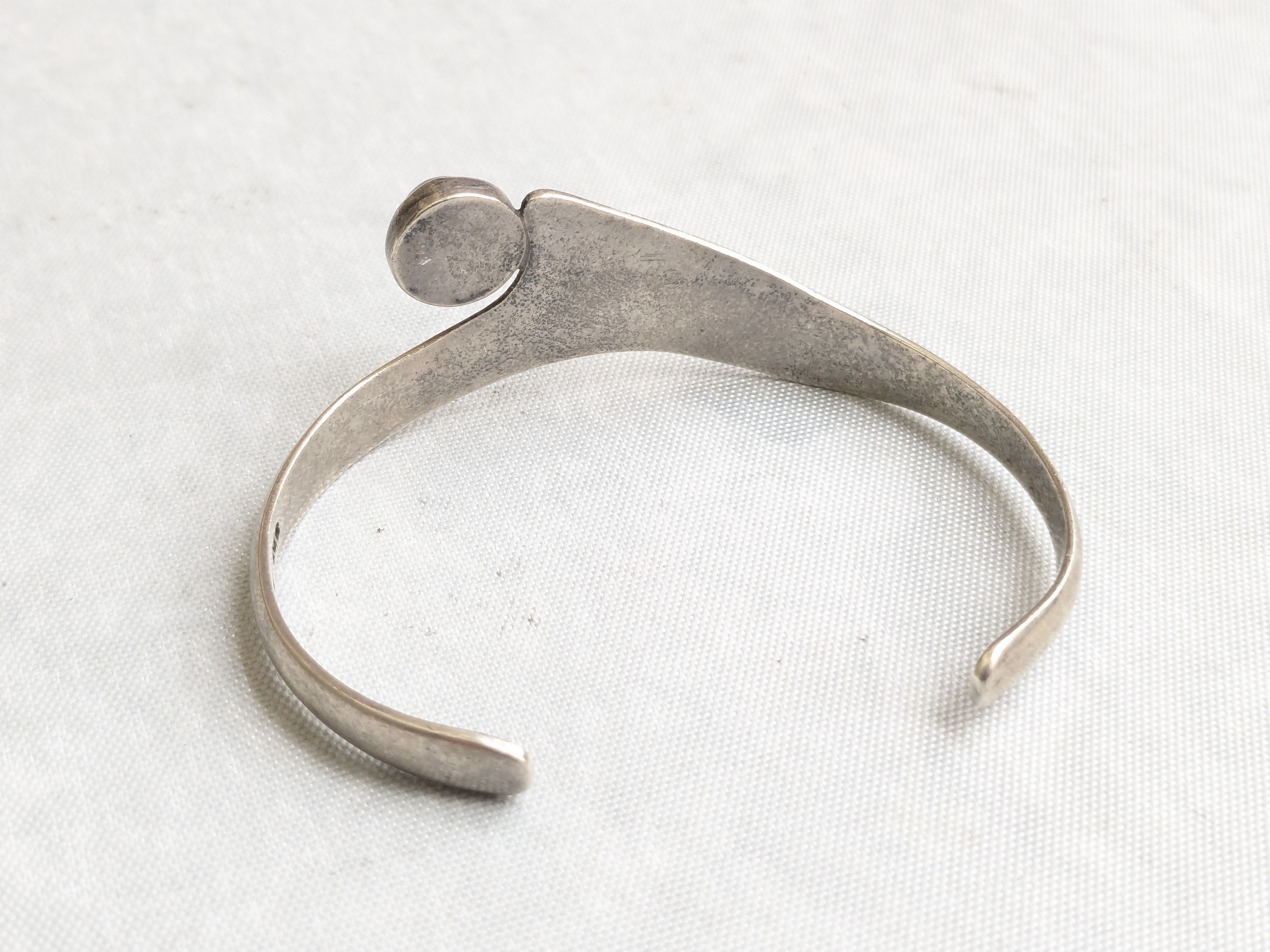 Jewelry Vintage Sterling Silver Cuff Bracelet Taxco Mexico 6.5" Size ONE SIZE - 6 Thumbnail