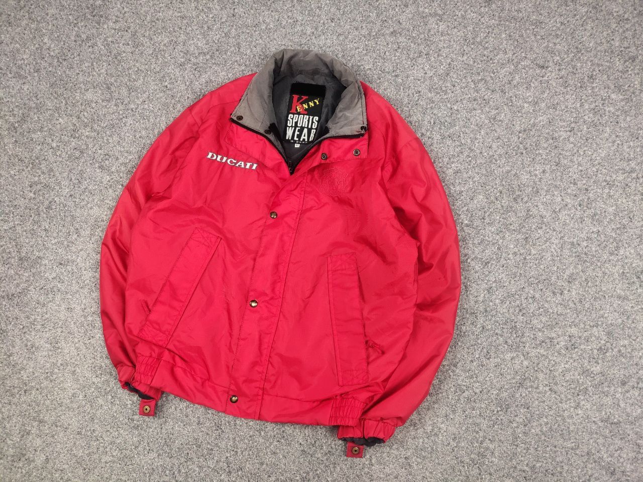 NASCAR × Vintage Vintage 90's Ducati kenny racewear Red Logo Racing Jacket Size US L / EU 52-54 / 3 - 3 Thumbnail