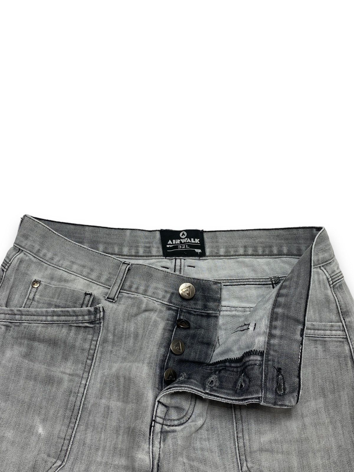 Jean Vintage AIRWALK Crazy Skater Grey Jeans Denim Y2K #2 Size US 32 / EU 48 - 7 Thumbnail