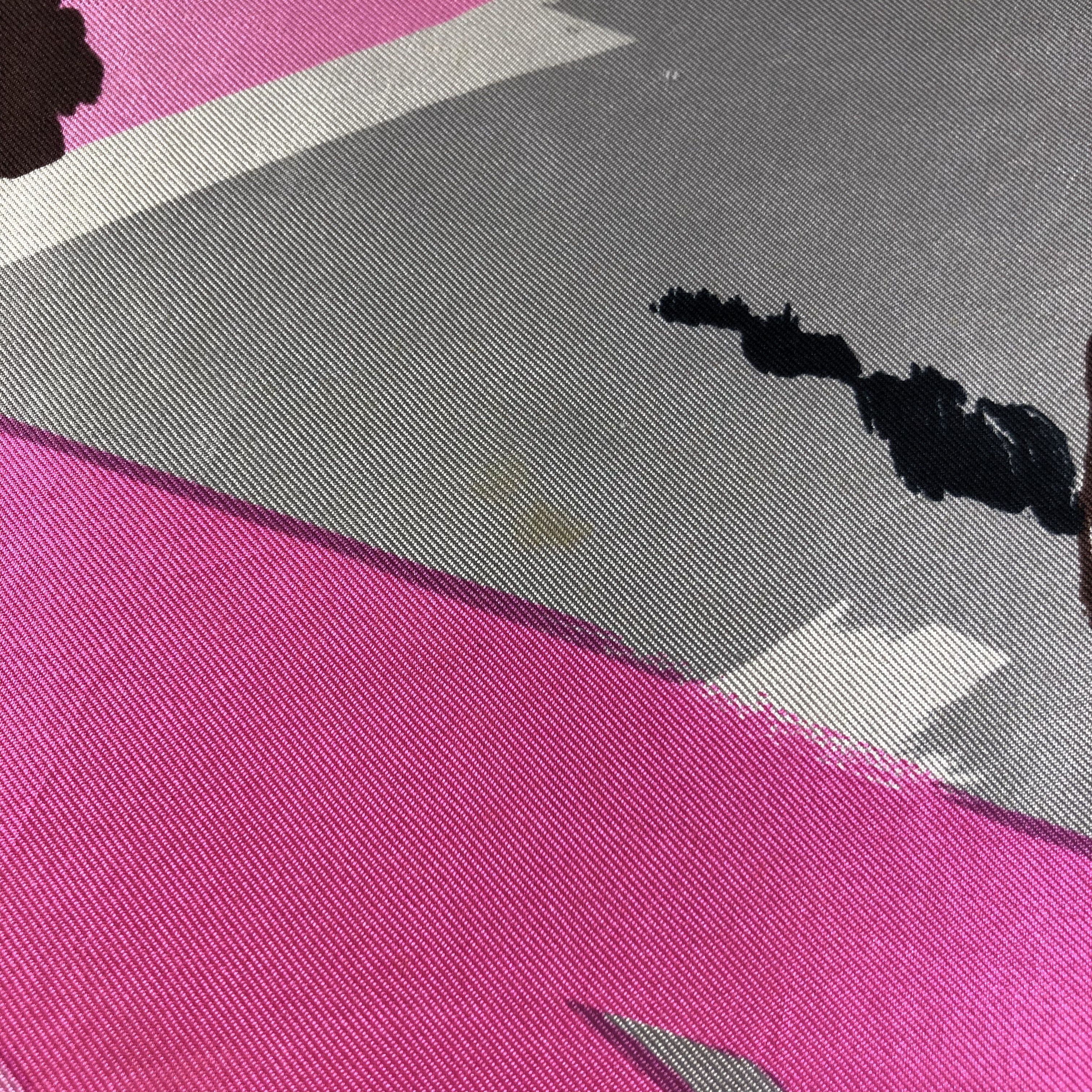 Vintage PAS Abstract Hand Rolled Silk Scarf M442 Size ONE SIZE - 12 Thumbnail