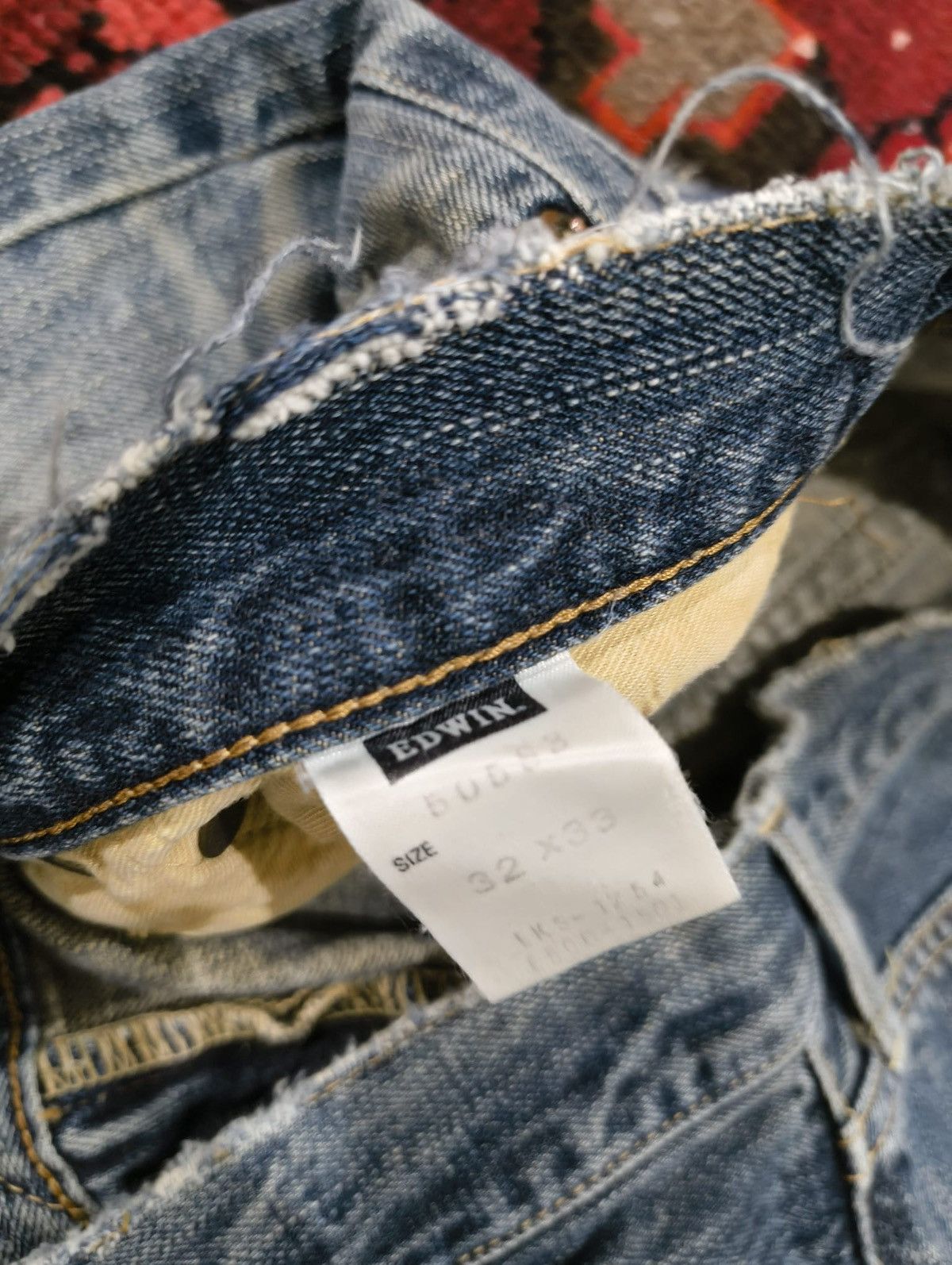 Edwin Vintage Edwin 505 Selvedge Distressed Denim Grunge Rock Size US 32 / EU 48 - 7 Thumbnail