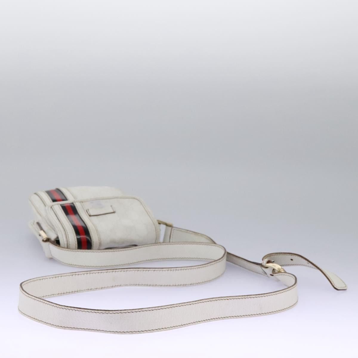 Gucci GUCCI GG Supreme Sherry Line Shoulder Bag Pvc White Gold Size ONE SIZE - 7 Thumbnail
