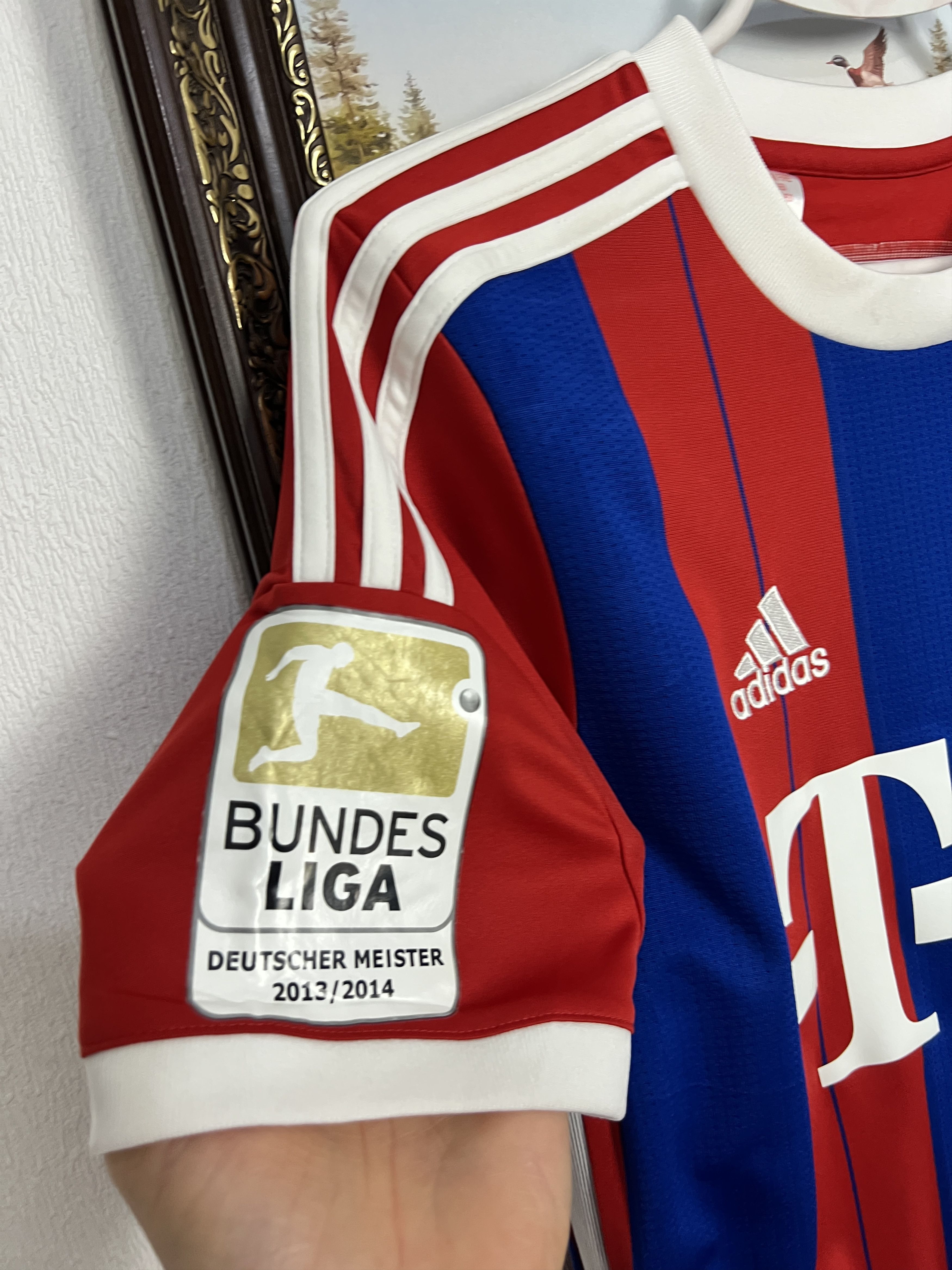 Adidas Bayern Munich football shirt 2014 Soccer Gotze Jersey Boys Size US XXS / EU 40 - 6 Thumbnail