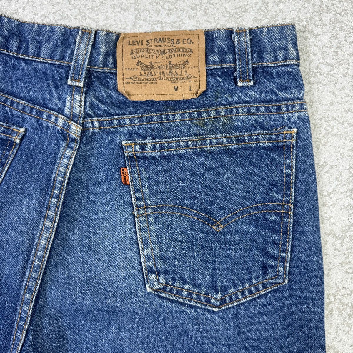 If Six Was Nine Vintage 80s Levis 517 Orange Tab Flared Denim Pant Size US 30 / EU 46 - 9 Thumbnail