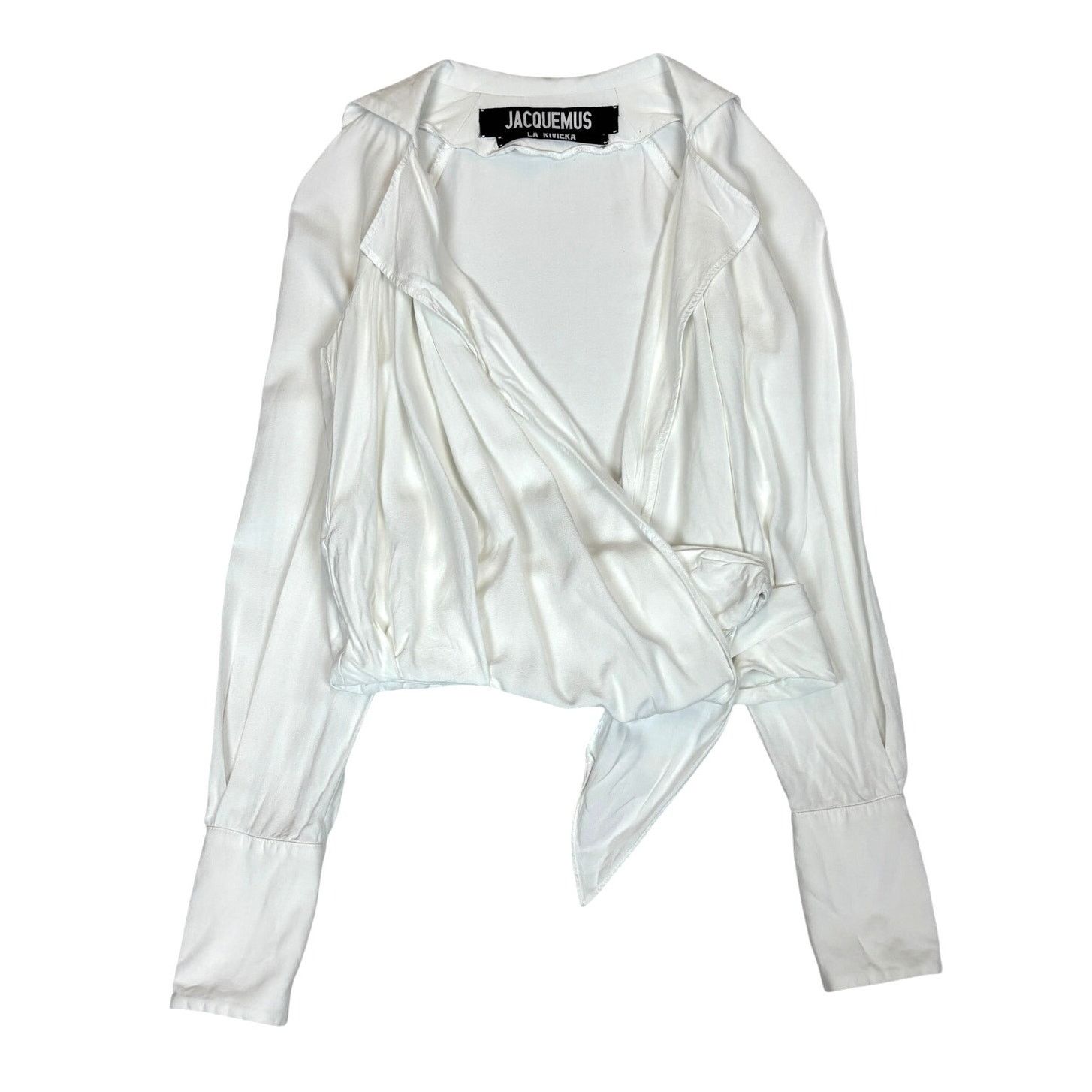Jacquemus Jacquemus La Riviera Wrap Blouse Women's 34 XS Quiet Luxury Size XS / US 0-2 / IT 36-38 - 1 Thumbnail