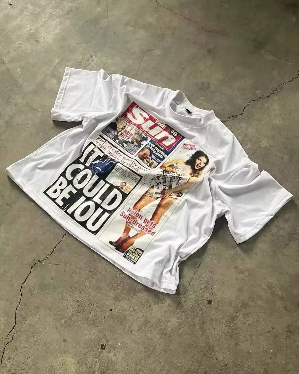 Japanese Brand × Vintage 90s cotton short-sleeve T-shirt. Size US L / EU 52-54 / 3 - 5 Thumbnail