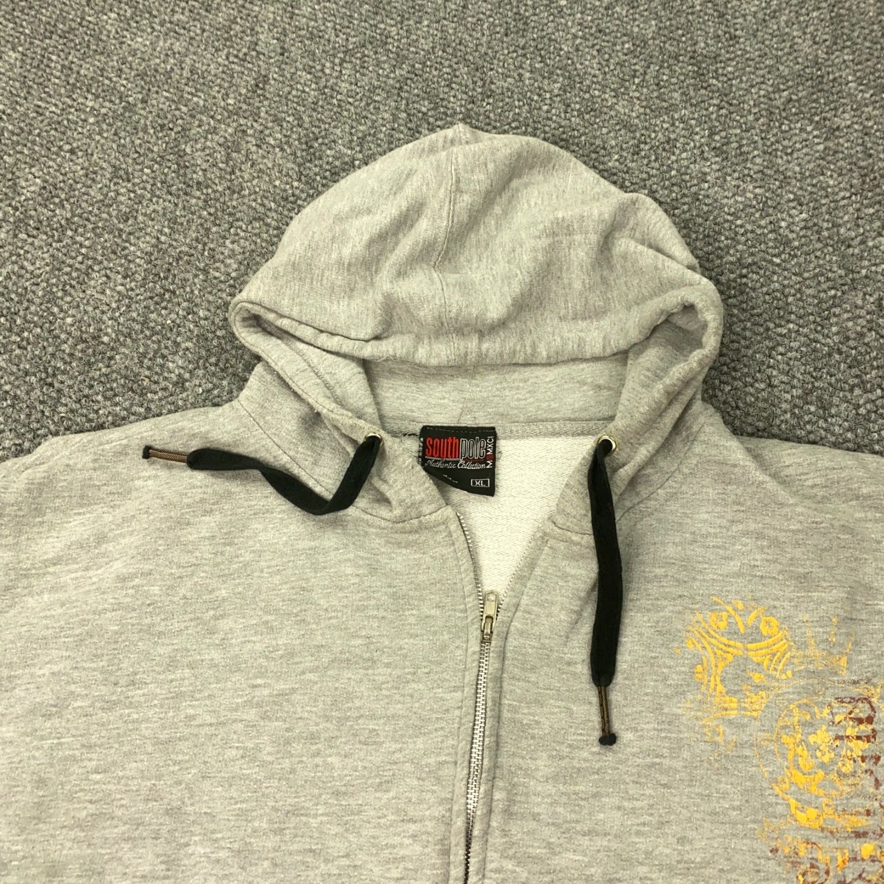 Southpole VINTAGE Southpole Hoodie Adult XL Gray Full Zip Grunge Graphic Print 90s Mens Hoodie Size US XL / EU 56 / 4 - 4 Thumbnail
