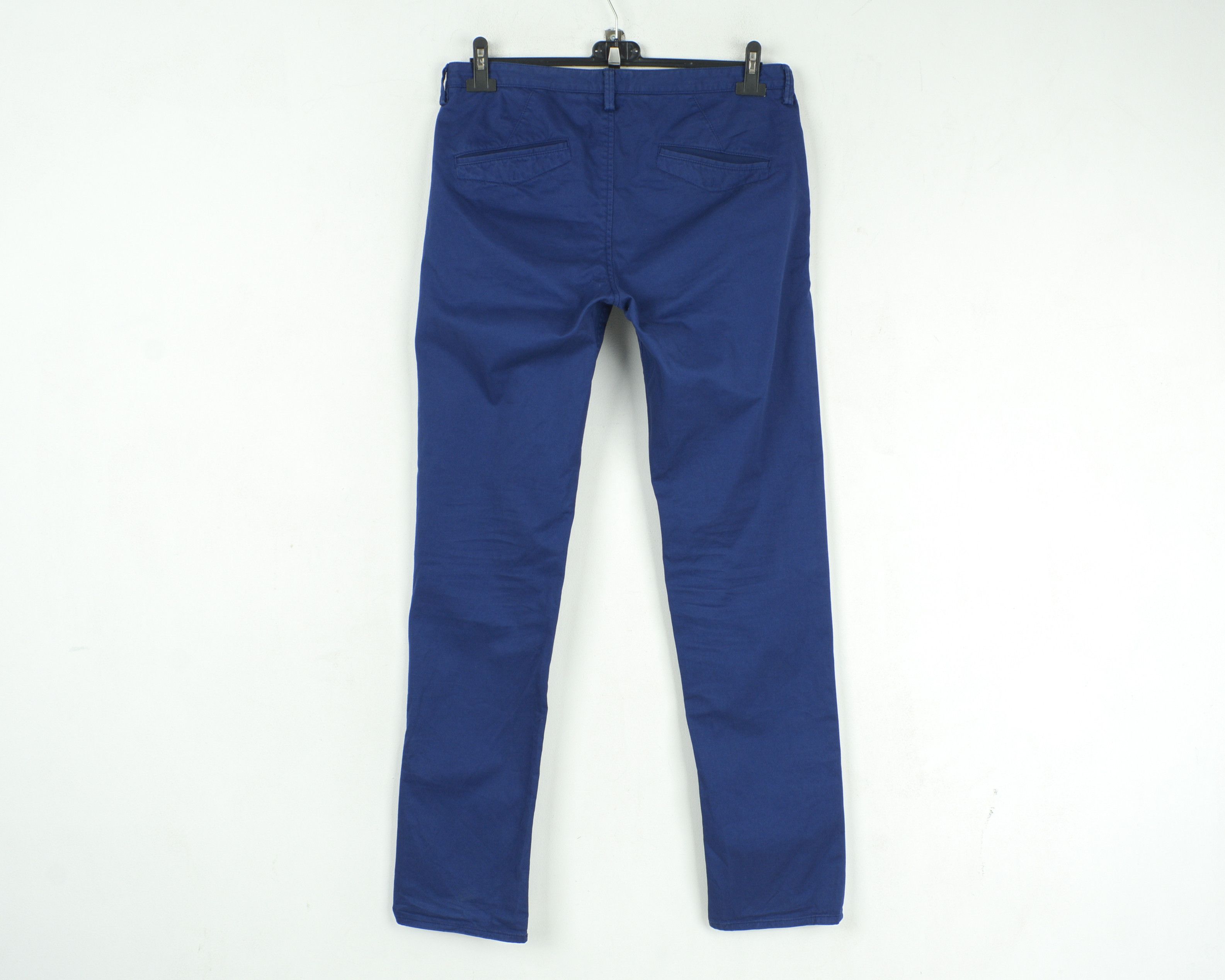 Hugo Boss W32 L34 Regular Straight Pants Trousers Stretch Casual Blue Size US 32 / EU 48 - 3 Thumbnail