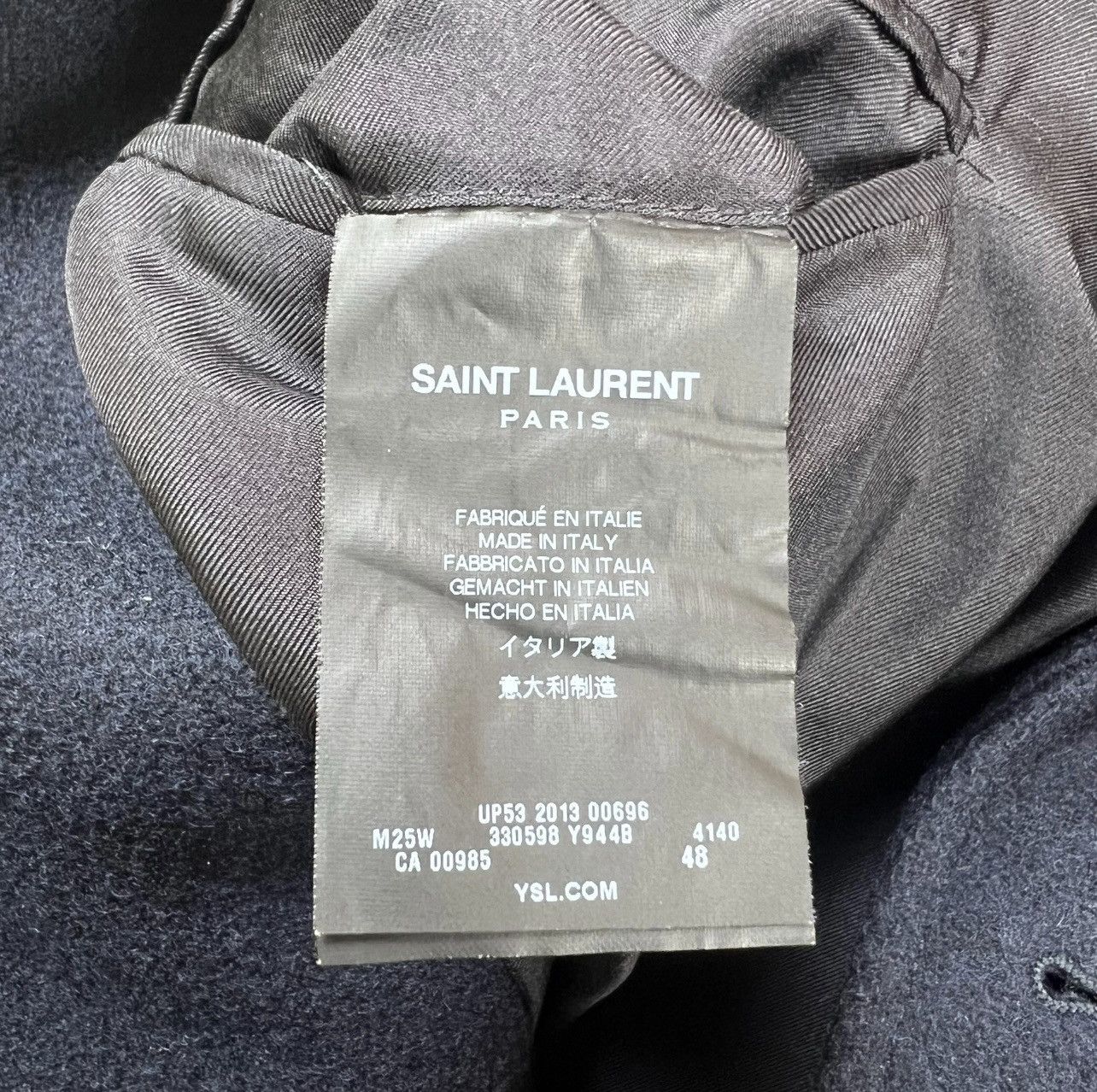 Saint Laurent Paris Saint Laurent SLP 13FW Original Double-Breasted Anchor Coat Size US M / EU 48-50 / 2 - 4 Thumbnail