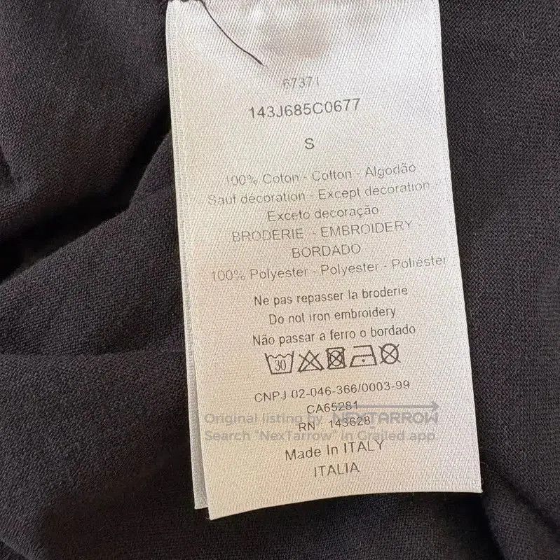 Dior Dior Black Cotton Logo Short Sleeve T-Shirt . Size US S / EU 44-46 / 1 - 8 Thumbnail
