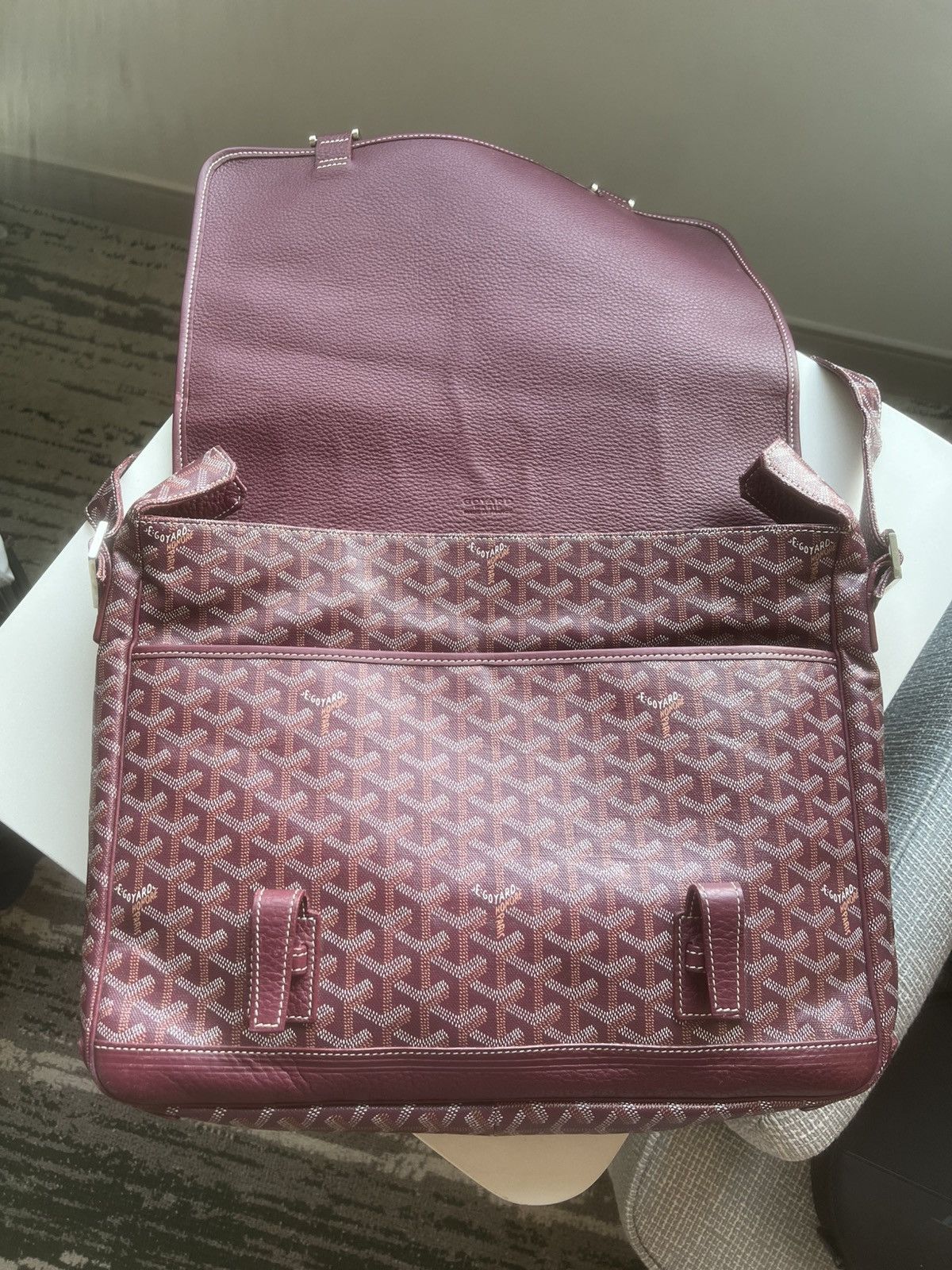 Goyard Goyard 2012 Burgundy Grand Bleu GM Messenger Bag Size ONE SIZE - 2 Thumbnail