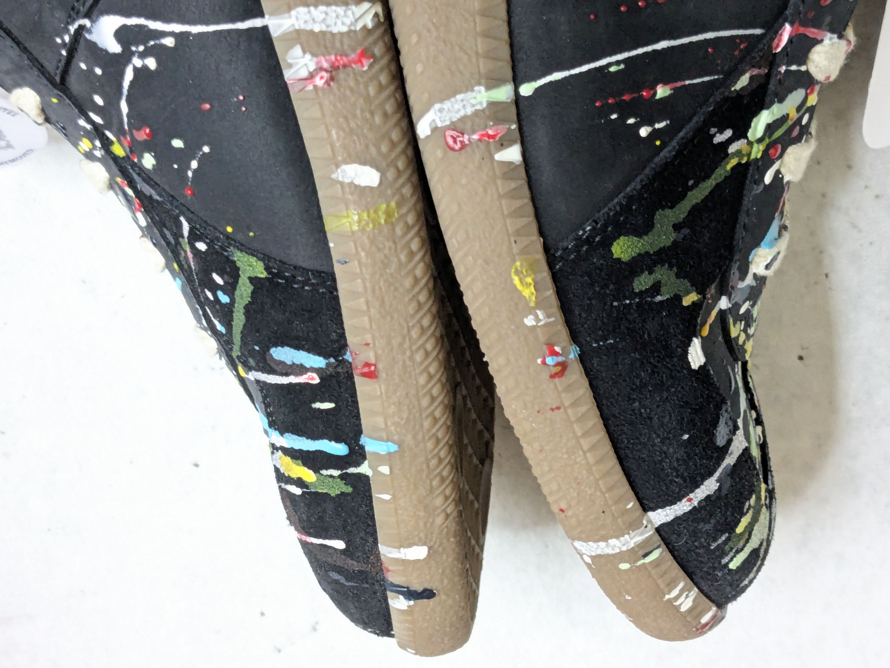 Maison Margiela Maison Margiela GAT Replica Black Paint Splatter 12 45 Low Size US 12 / EU 45 - 8 Thumbnail