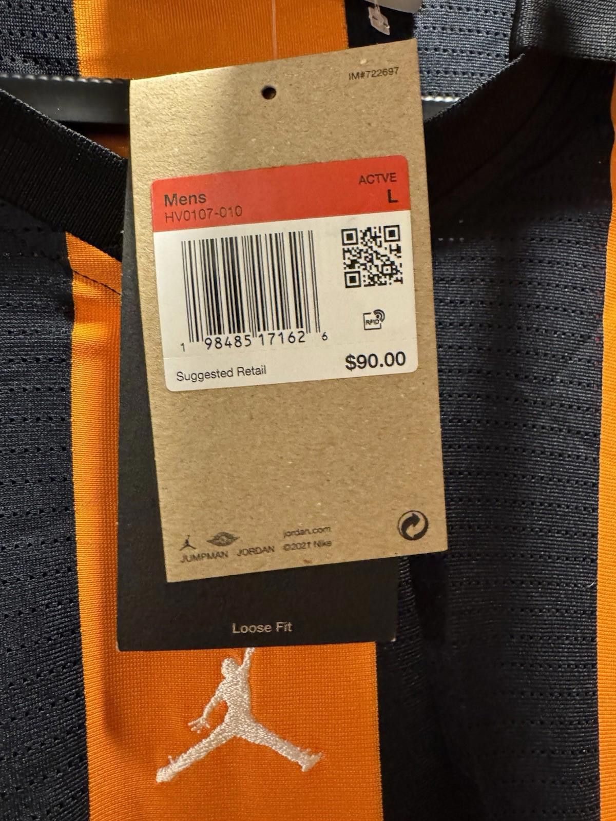 Jordan Brand Air Jordan Large Brooklyn Collegiate Goalie Top Black/Orange Size US L / EU 52-54 / 3 - 5 Thumbnail