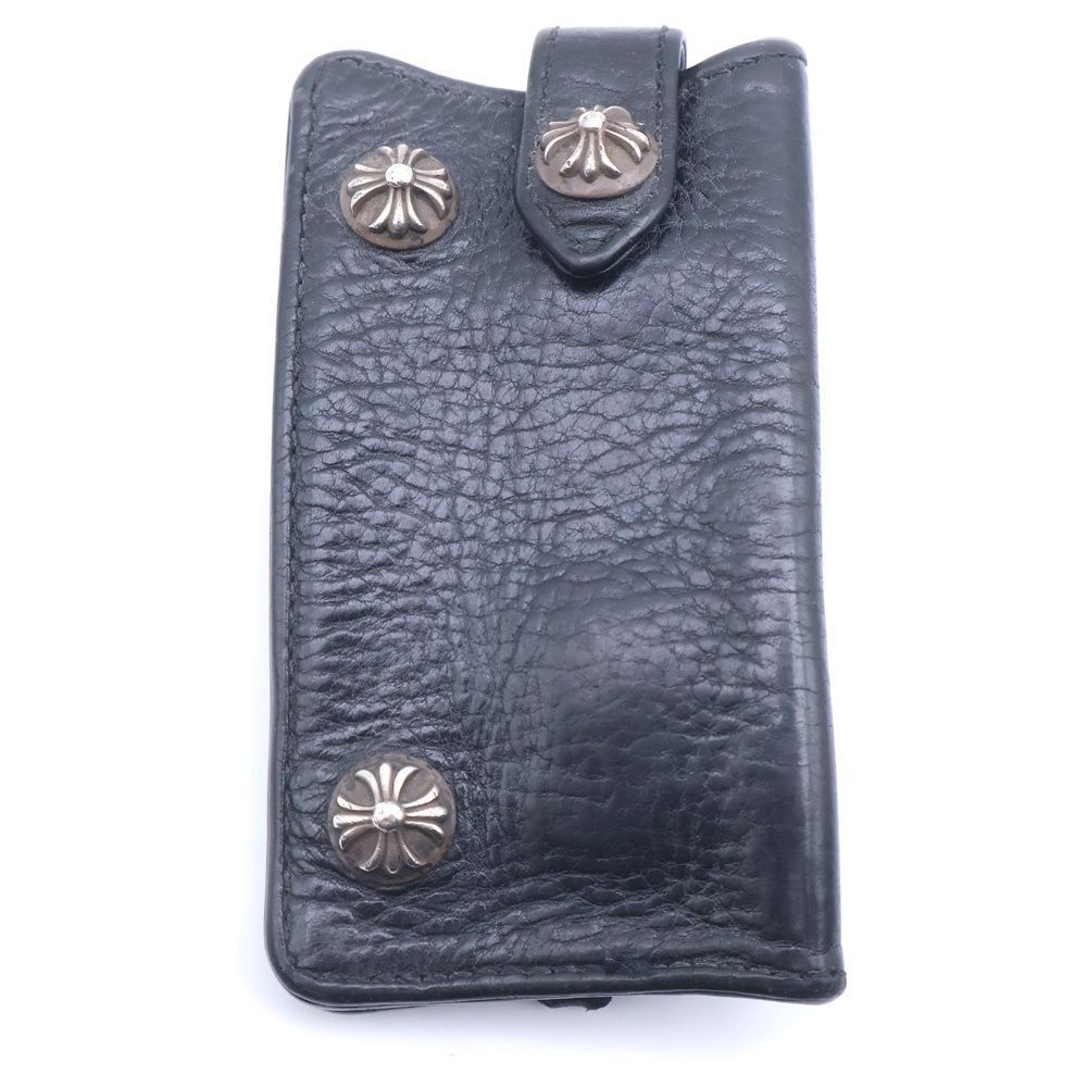 Chrome Hearts CHROME HEARTS Crossball Button Key Case Black Leather Size ONE SIZE - 1 Thumbnail