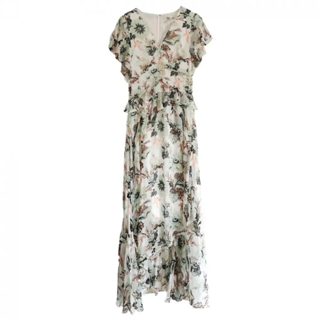 Diane von Furstenberg Diane Von Furstenberg Carol Chiffon Floral Dress Size S / US 4 / IT 40 - 1 Thumbnail