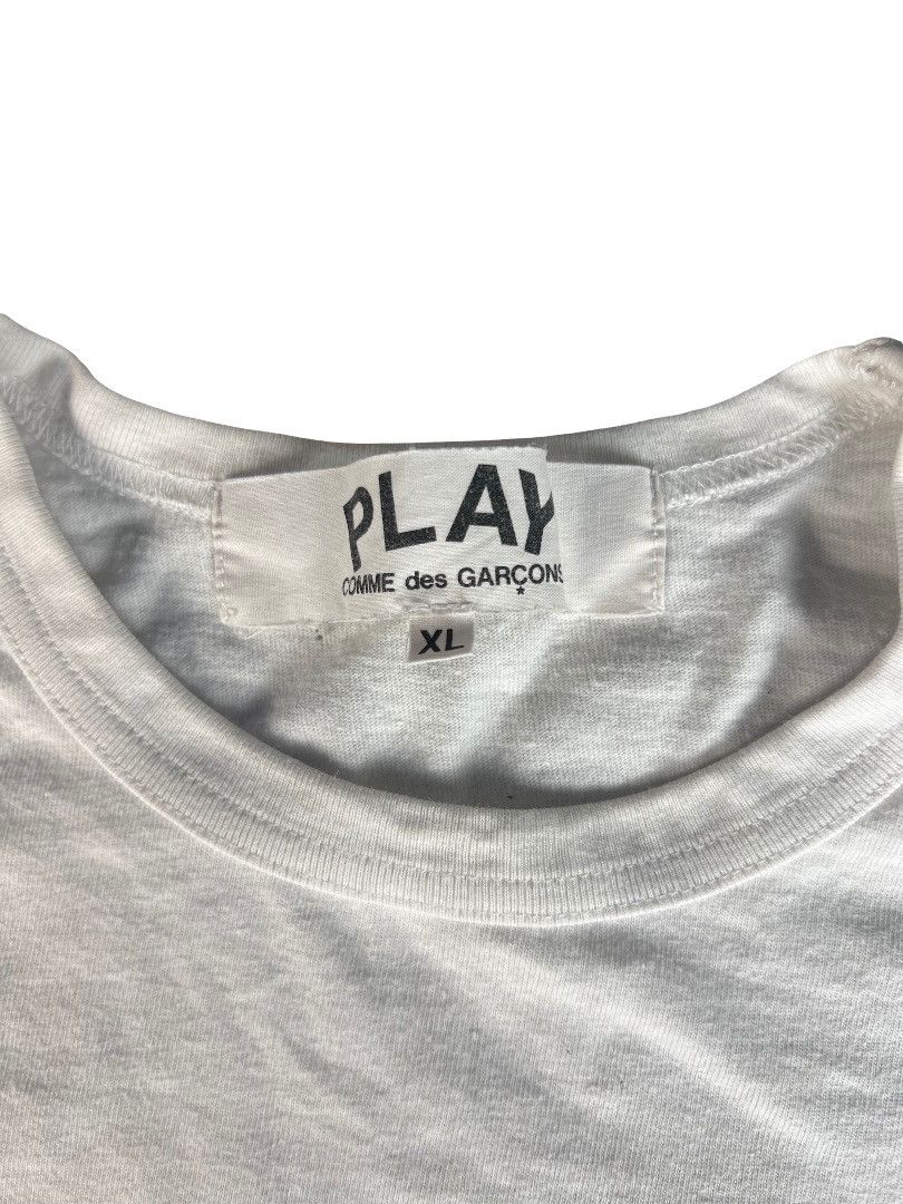 Comme des Garcons Comme des Garçons PLAY Double Camo Heart Tee – White (XL) Size US XL / EU 56 / 4 - 2 Thumbnail
