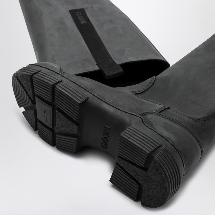 Ganni o1d2blof0824 Rubber Boots in Black Size US 5 / IT 35 - 5 Thumbnail