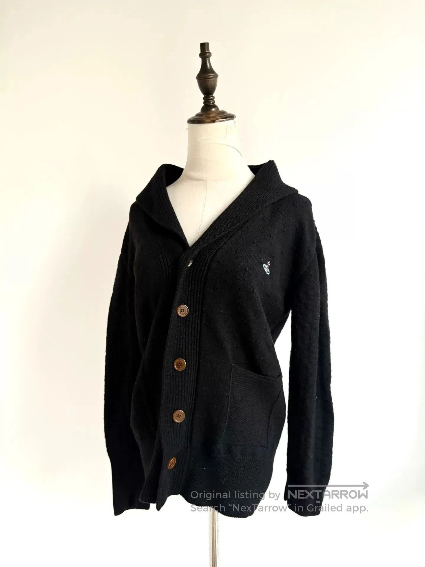 Vivienne Westwood vivienne westwood black wool cardigan sweater. Size L / US 10 / IT 46 - 2 Thumbnail