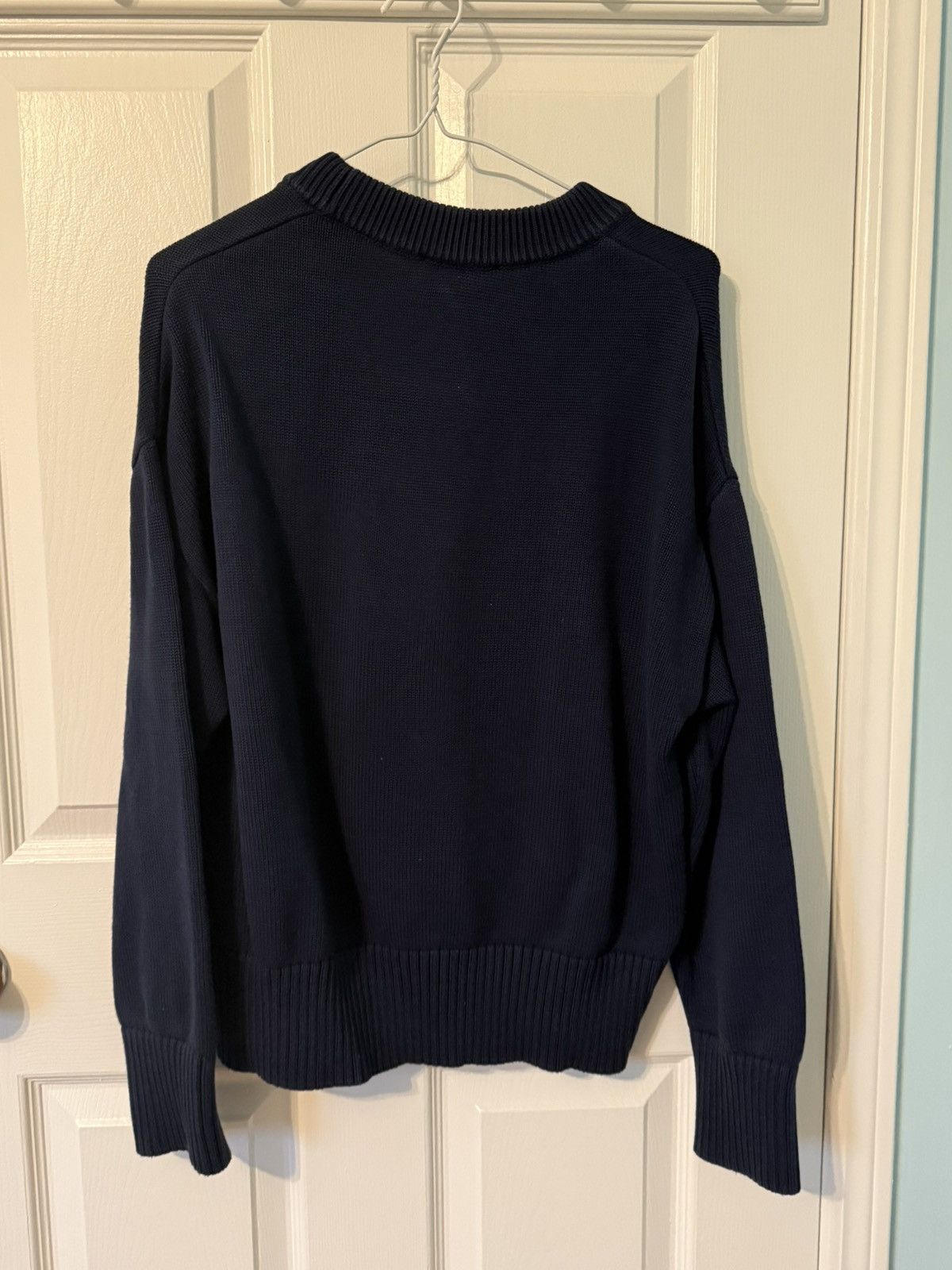 AMI Ami Paris navy de cœur knit sweater Size US S / EU 44-46 / 1 - 5 Thumbnail