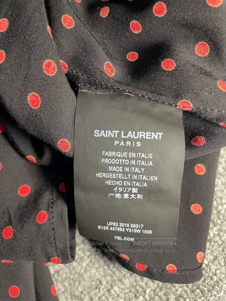 Saint Laurent Paris Saint Laurent Paris Bowtie Red Polka Dot Shirt Size XS / US 0-2 / IT 36-38 - 5 Thumbnail