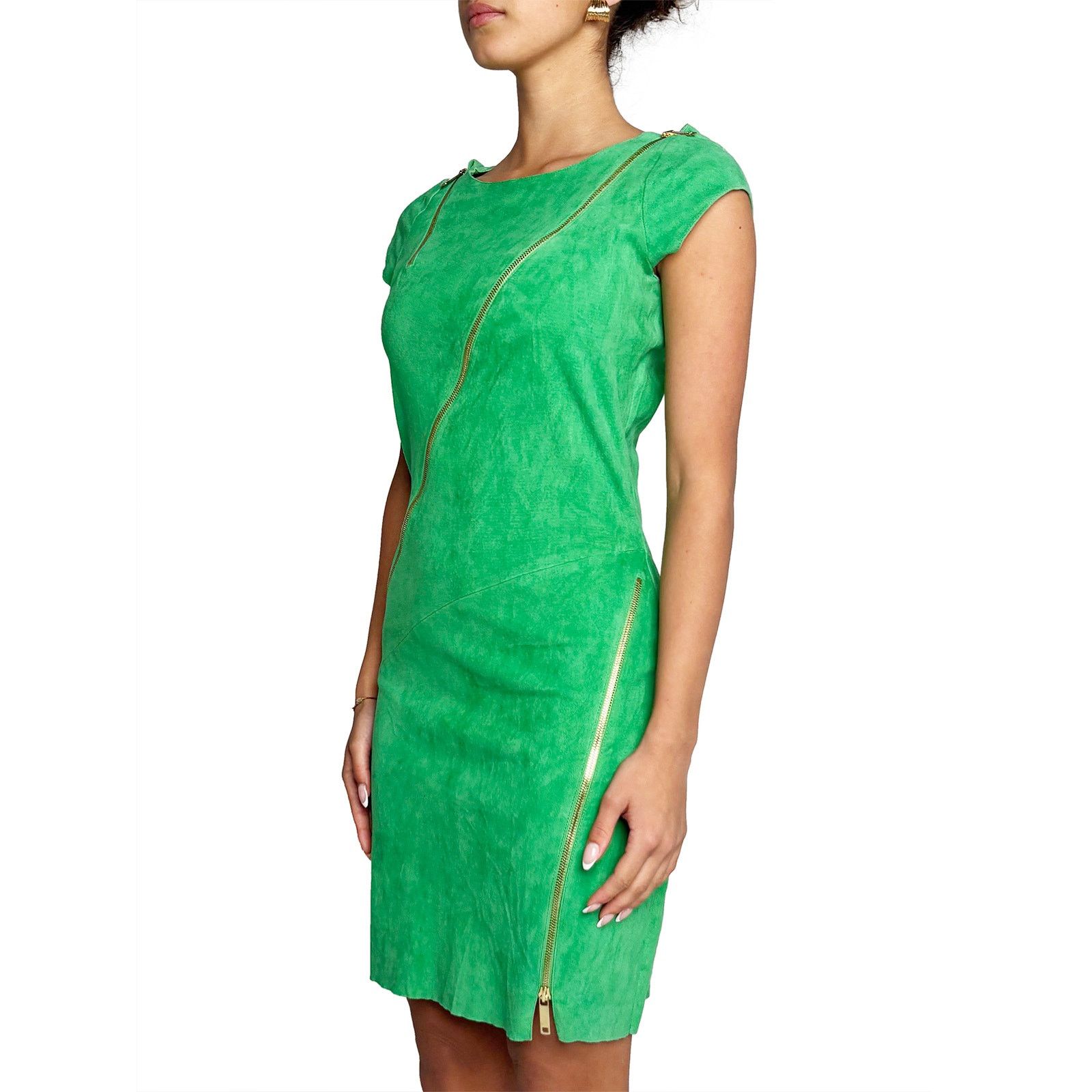 Jitrois Green suede dress Size M / US 6-8 / IT 42-44 - 3 Thumbnail