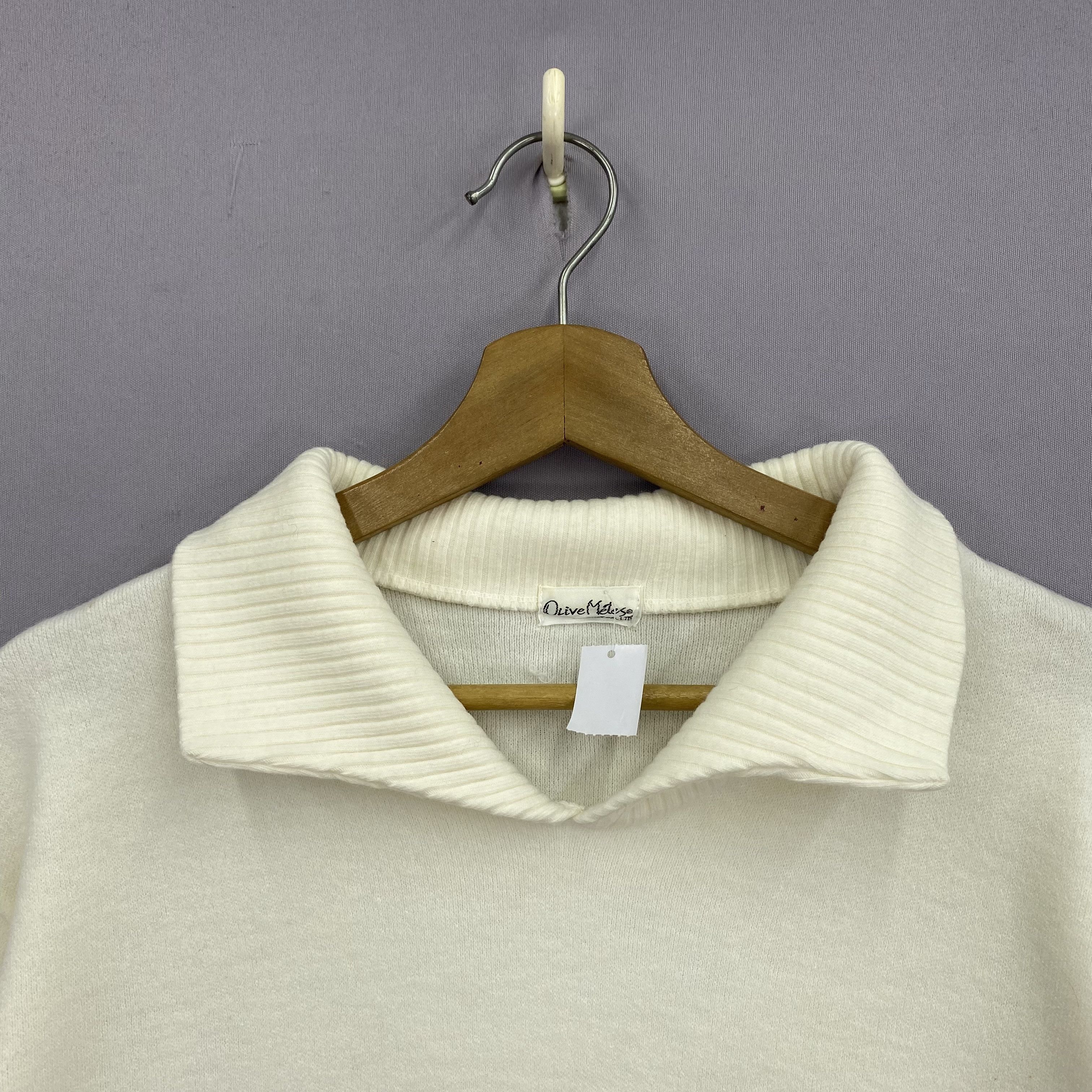 Japanese Brand Vintage 90s Olive Motese Knitwear Sweater Sweatshirt Jumper Size US M / EU 48-50 / 2 - 2 Thumbnail