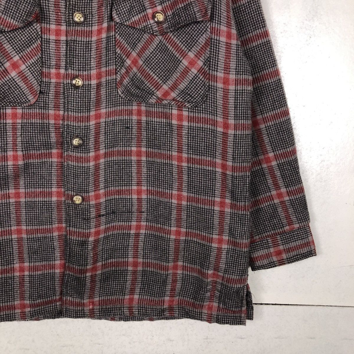 Japanese Brand 📌VINTAGE FLANNEL SHIRT JACKET TURNING POINT TARTAN DESIGN Size US L / EU 52-54 / 3 - 6 Thumbnail