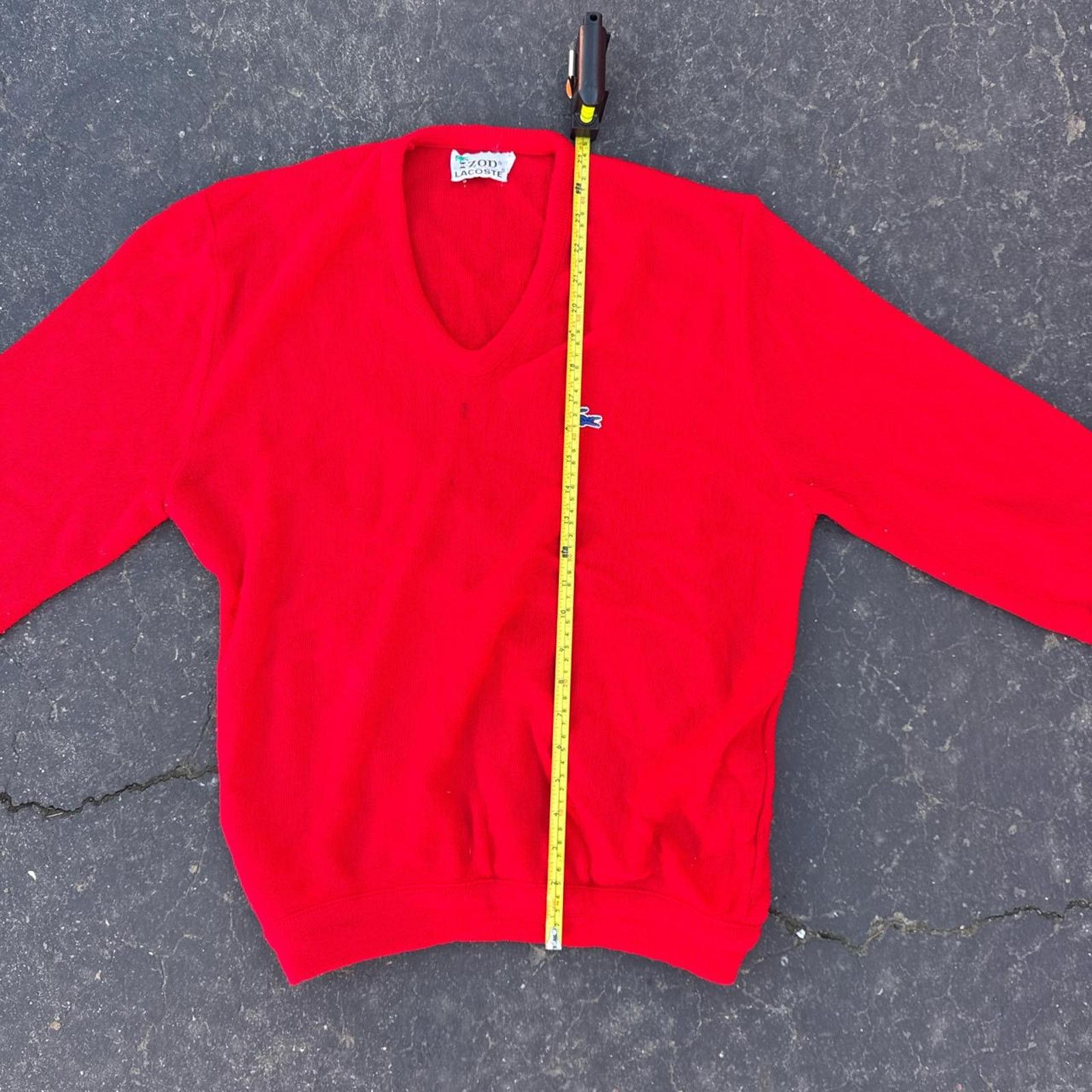 Lacoste Vintage 60s Izod Lacoste Knit V-Neck Sweater Size Large Size US L / EU 52-54 / 3 - 7 Thumbnail
