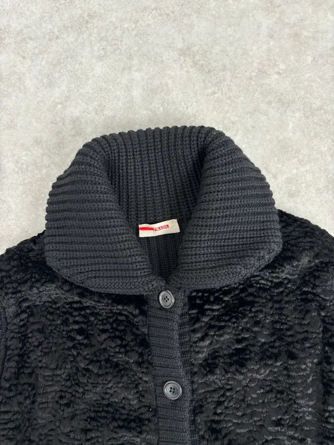 Prada AW2011 Prada Black Officer Wool Textured Knit Cardigan Sweater Size M / US 6-8 / IT 42-44 - 4 Thumbnail