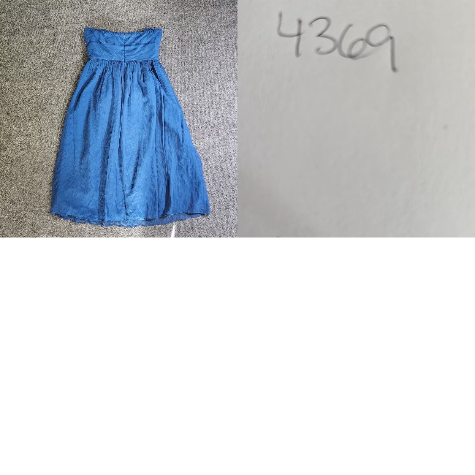 J.Crew J.CREW Dress Womens 2 Blue Silk Strapless Chiffon A-Line Lined Cocktail Dress Shirt Sleeveless Square Neck Party/Cocktail Universal Colors Mens? Size XS / US 0-2 / IT 36-38 - 8 Thumbnail