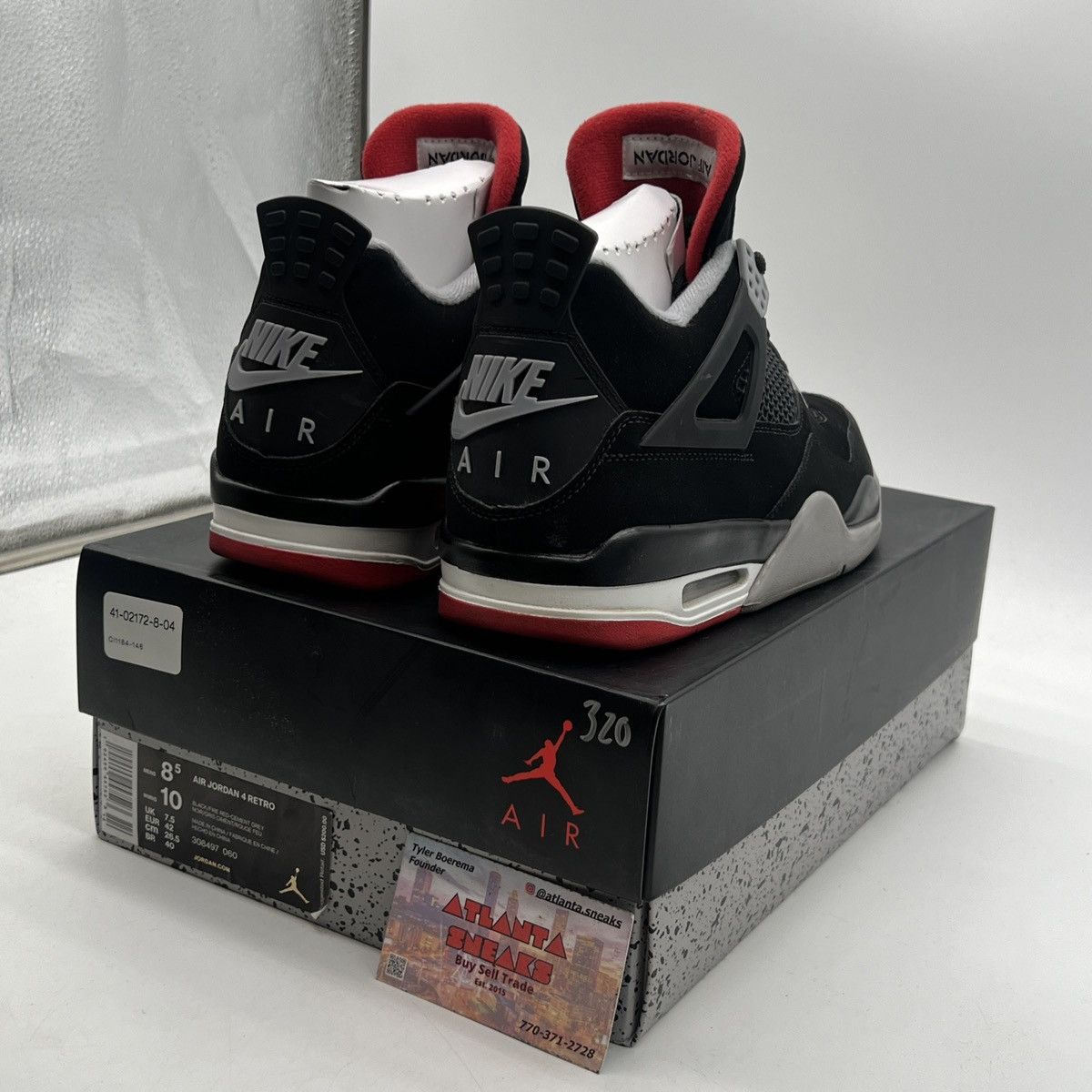 Jordan Brand Air Jordan 4 Bred Size US 8.5 / EU 41-42 - 5 Thumbnail