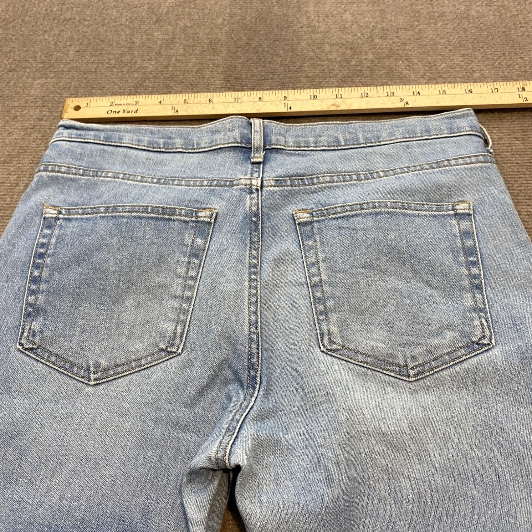 Everlane Everlane Jeans Womens 29 Regular Light Blue Denim Stretch Skinny High Rise Jeans Size 29" - 6 Thumbnail