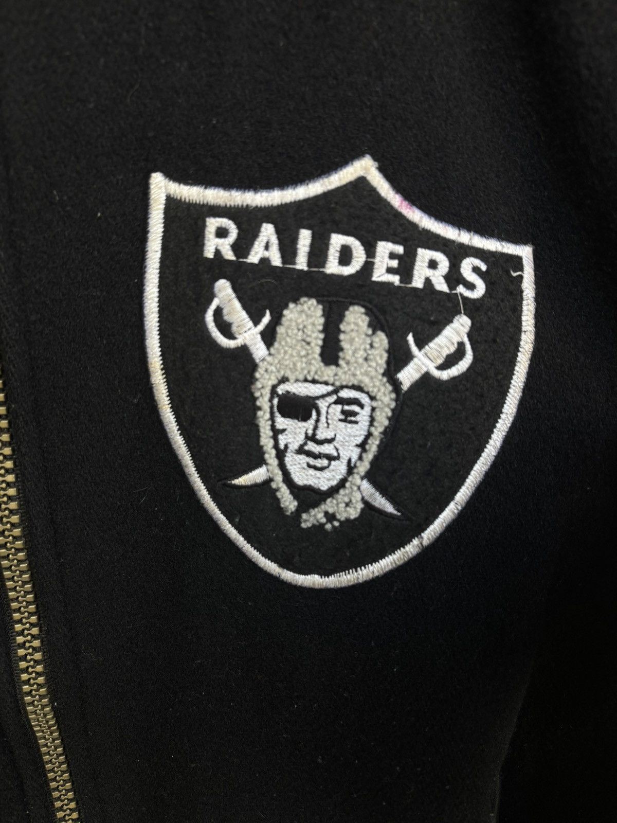 NFL × Vintage Vintage Los Angeles Raiders varsity jacket 1991 NFL leather Size US M / EU 48-50 / 2 - 7 Thumbnail