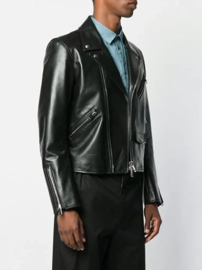 Bottega Veneta 🔥$5.3K VALUE🔥Pre-Fall 2019 Black Leather Moto Jacket Size US L / EU 52-54 / 3 - 3 Thumbnail