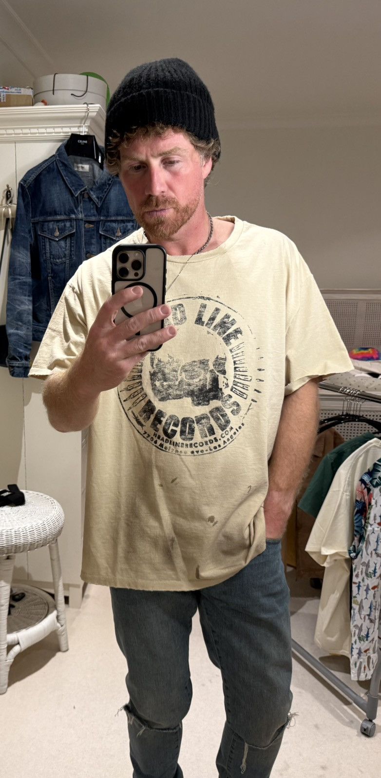 Gallery Dept. Gallery Dept logo head line records distressed t shiet XL Size US XL / EU 56 / 4 - 2 Thumbnail