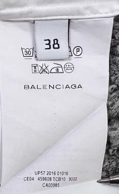 Balenciaga Balenciaga Cuff Embroidered Logo Shirt K12 Size US S / EU 44-46 / 1 - 7 Thumbnail