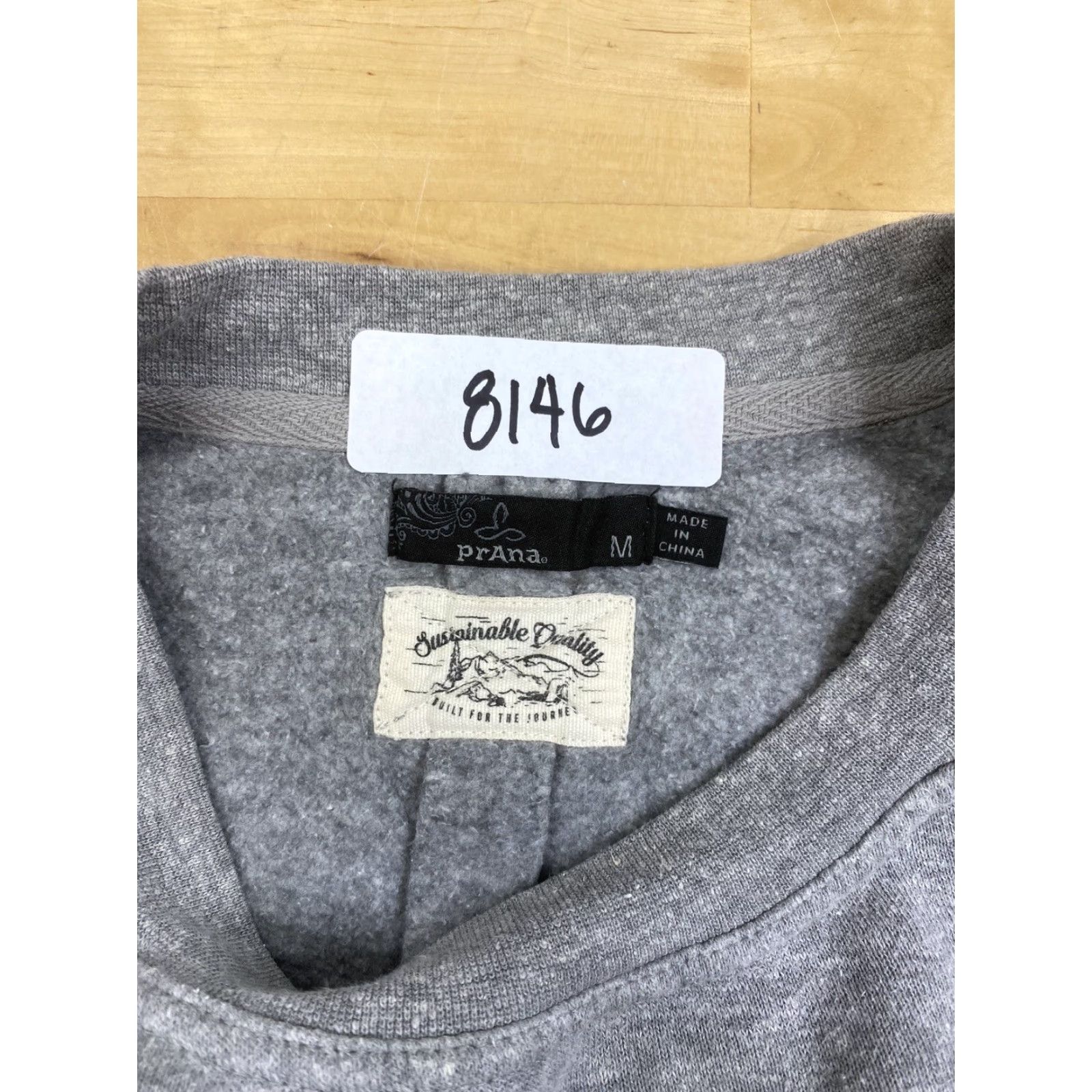 Prana prAna Pullover Sweater Womens M Gray Casual Long Sleeve Crew Neck Solid Hemp 8146 Size M / US 6-8 / IT 42-44 - 3 Thumbnail