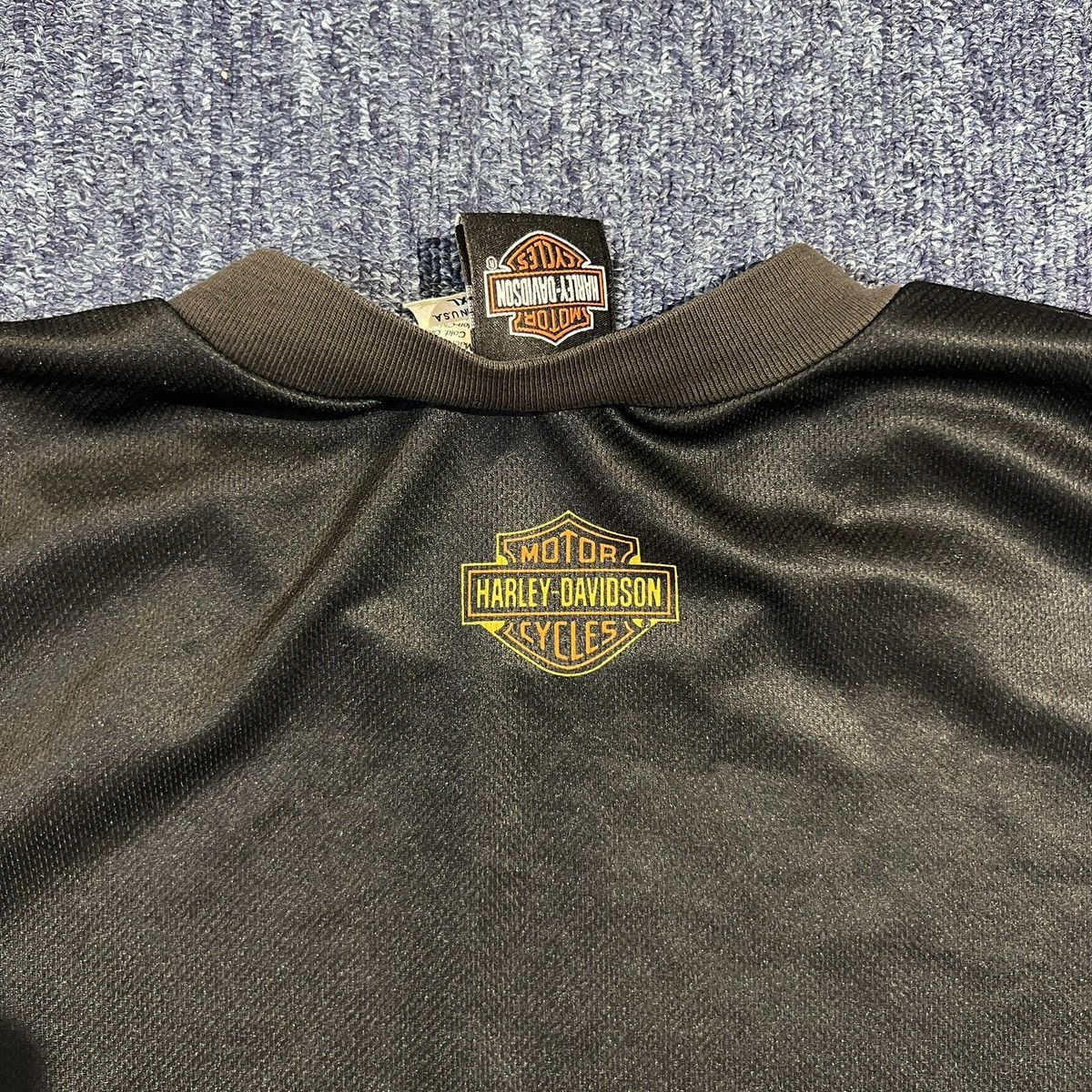 Harley Davidson Vintage 00s HARLEY DAVIDSON Flame AOP T Shirt Size US XL / EU 56 / 4 - 6 Thumbnail