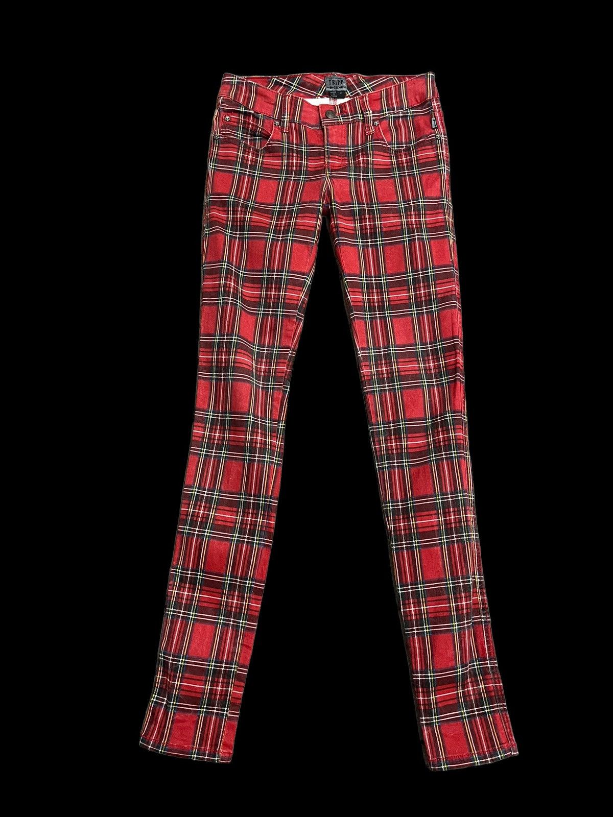 A Vintage Tripp NYC Plaid Punk Skinny Stretch Pants 28 x 32
