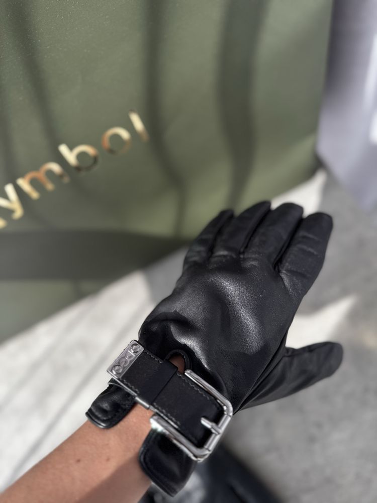 Dolce & Gabbana Dolce Gabbana Leather Gloves Metal Belt Size ONE SIZE - 1 Thumbnail