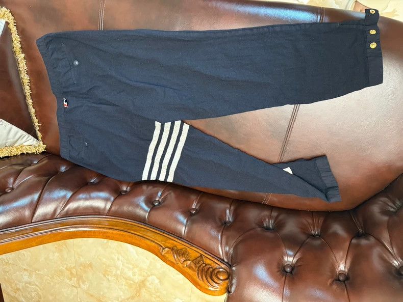 Thom Browne Thom Browne size4 Wool four stripe button trousers Size US 28 / EU 44 - 3 Thumbnail